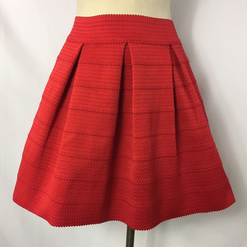Express Red Skater Skirt